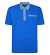 Contrast Jersey Poloshirt Königsblau