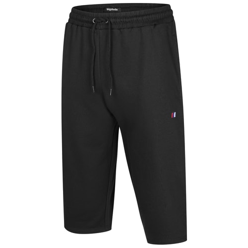 Bigdude 3/4-Jogginghose mit Logo, Schwarz