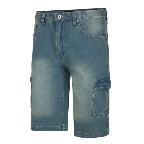Bigdude 3/4 Cargo Jeans Shorts Light Wash