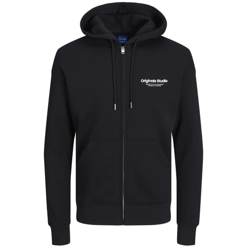 Jack & Jones – Sweatjacke mit Reißverschluss in Schwarz