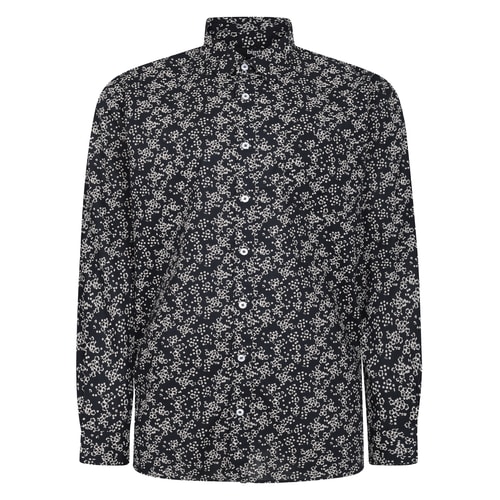 Bigdude Langarmhemd Schwarz Tall