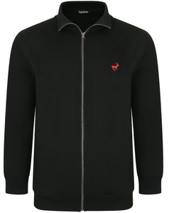 Bigdude Sweatshirt mit Reißverschluss Schwarz