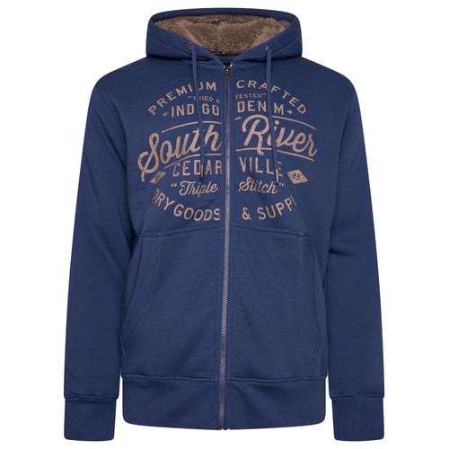KAM South River Sherpa-gefütterter Hoodie Vintage Indigo
