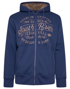 KAM South River Sherpa-gefütterter Hoodie Vintage Indigo