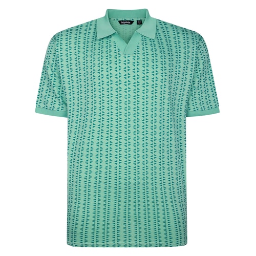 Bigdude Poloshirt mit geometrischem Muster, Farbe: Jelly Mint