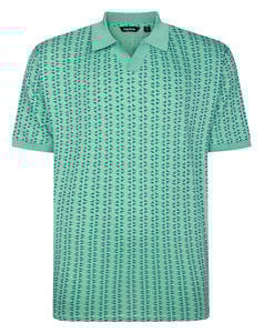 Bigdude Poloshirt mit geometrischem Muster, Farbe: Jelly Mint
