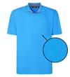 gestreiftes, strukturiertes Poloshirt, Hellblau