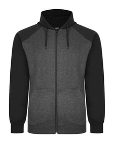 Bigdude Raglan Reißverschlussjacke Schwarz/Anthrazit