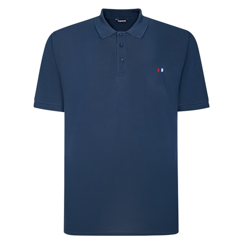 Bigdude Poloshirt mit gesticktem Logo, Marineblau