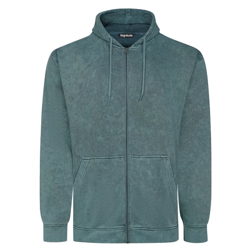 Bigdude Acid Wash Hoodie Dunkelpetrol Größe Tall