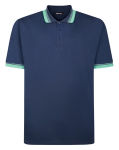 Bigdude Ombre Polo mit Kragenspitzen, Mitternachtsblau
