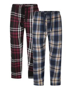 Bigdude Doppelpack Flanellhosen Schwarz