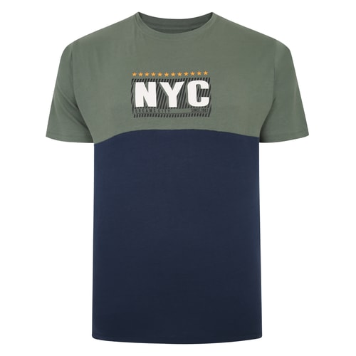 Bigdude NYC Print Cut & Sew T-Shirt Salbeigrün