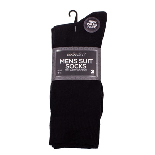 Socksation Premium Socken 3er-Pack Schwarz