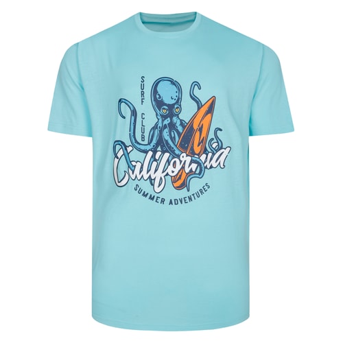 Bigdude California Summer Adventures Print T-Shirt Türkis