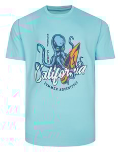 Bigdude California Summer Adventures Print T-Shirt Türkis