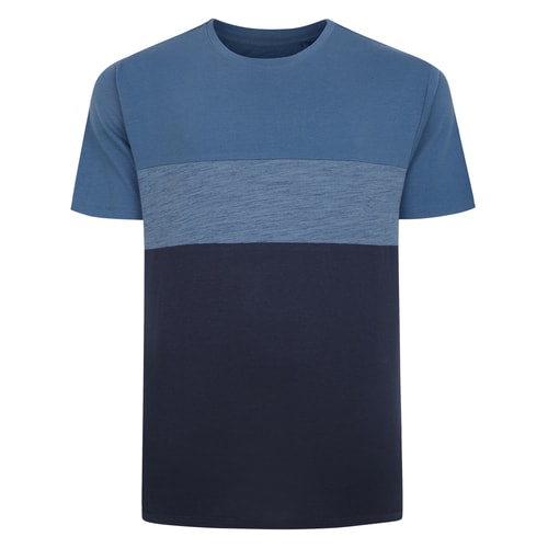 Bigdude – Cut & Sew Space Dye – T-Shirt, Marineblau, Größe L