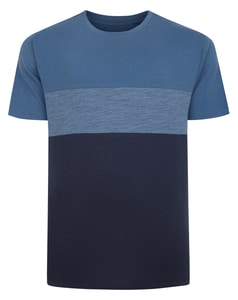 Bigdude – Cut & Sew Space Dye – T-Shirt, Marineblau, Größe L