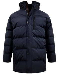 D555 TANNER Quilted Padded Jacket With Hood Navy