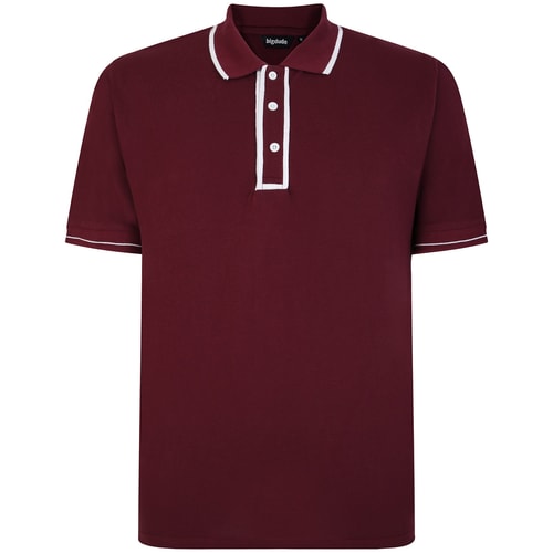 Bigdude Original getipptes Poloshirt Burgund