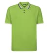 Dot Pattern Tipped Polo Grass Green