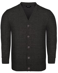 Bigdude Fleece Strickjacke Grau Tall Fit 