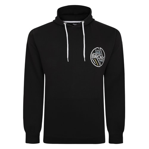 Bigdude – Kapuzenpullover mit Bronx-Print, Schwarz