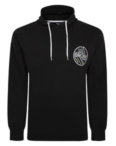 Bigdude – Kapuzenpullover mit Bronx-Print, Schwarz