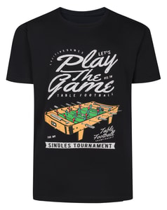 Bigdude Play The Game Print T-Shirt Schwarz