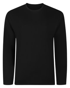 Bigdude Schweres Langarm-T-Shirt Schwarz