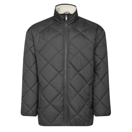 Bigdude Steppjacke mit Reißverschluss, Dunkelgrau