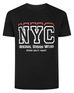 Bigdude NYC Print T-Shirt Schwarz
