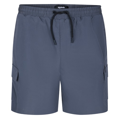 Bigdude Tech Cargo-Shorts mit vollständig elastischem Bund, Anthrazit