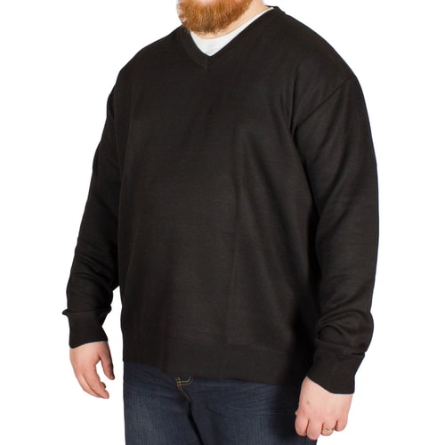 Pierre Roche V Neck Knitted Jumper Black