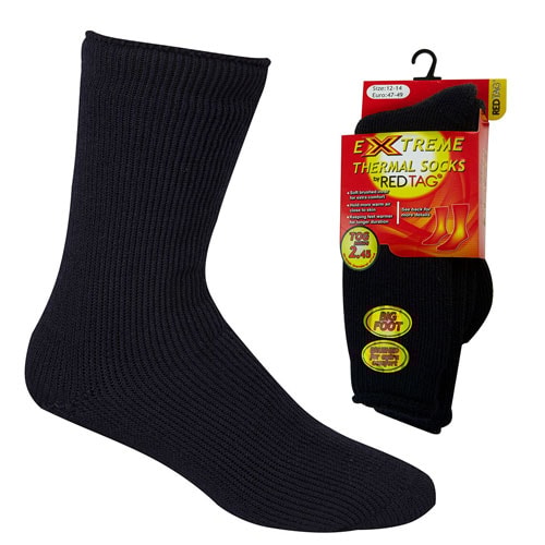 Mens Extreme Thermo Socken Schwarz