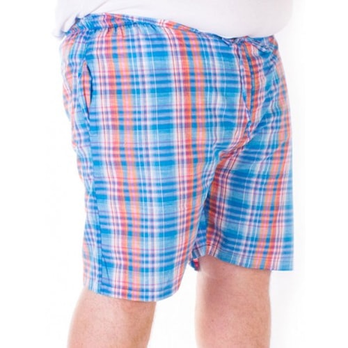 Fitzgerald Loungewear karierte Shorts Himmelblau