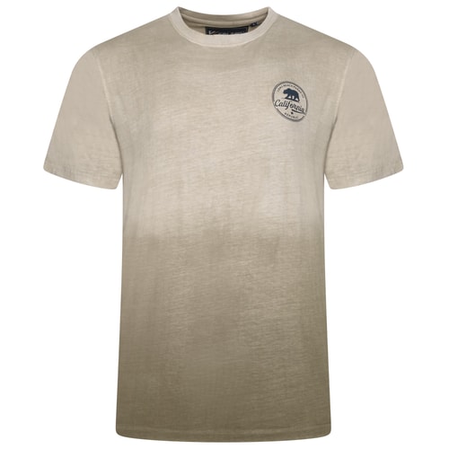 KAM Deep Dye California Print T-Shirt Olive