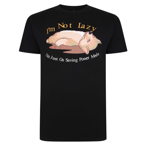 Bigdude Lazy Dog T-Shirt Schwarz