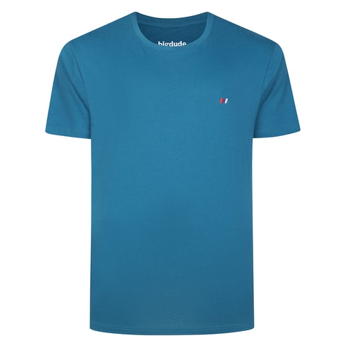Bigdude T-Shirt mit gesticktem Logo, Petrol