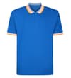 Contrast Pique Poloshirt Königsblau