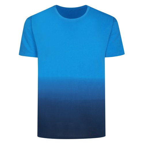Bigdude Ombre T-Shirt Hellblau/Marineblau