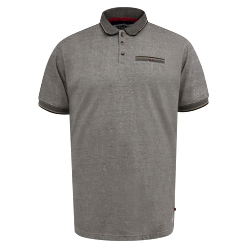 D555 Holyhead Strukturiertes Poloshirt Stein