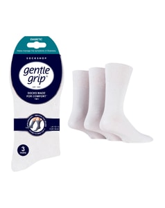 Sanfte Griffigkeit 3er-Pack Diabetikersocken Weiß