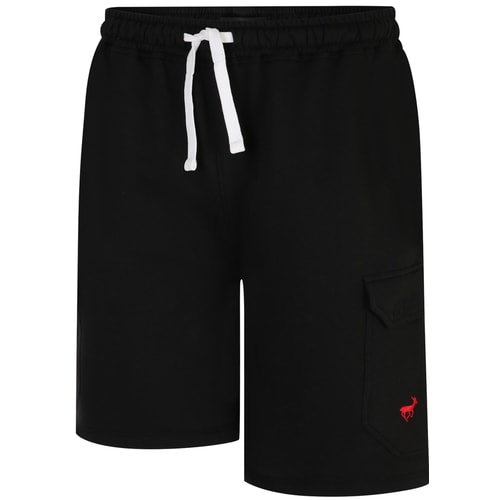 Bigdude Fleece Cargo Shorts Schwarz