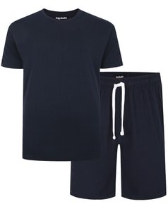 Bigdude Kurzarm-Pyjama-Set, Marineblau