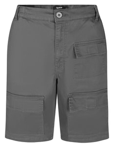 Bigdude Stretch-Utility-Shorts mit elastischem Bund, Anthrazit