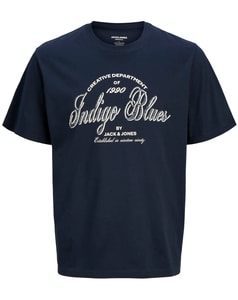 Jack & Jones Kreativ bedrucktes T-Shirt, marineblauer Blazer