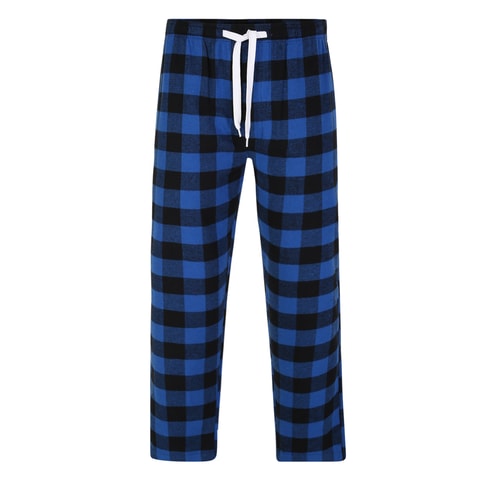 Bigdude Flanell Karierte Pyjamahose Blau/Schwarz