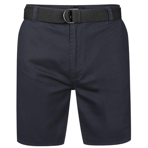 Bigdude Stretch Chino mit Gürtel, Marineblau
