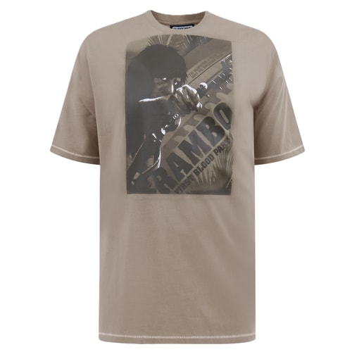 D555 Offizielles Rambo-T-Shirt mit Aufdruck, Stein